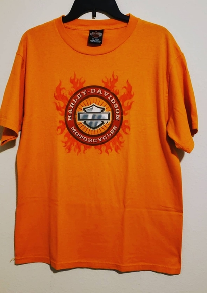 Harley-Davidson orange shirt. - Picture 2 of 2